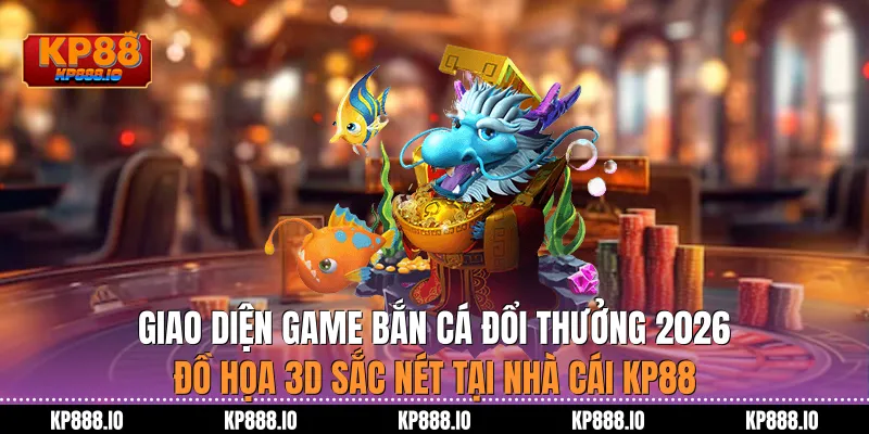 Giao diện game bắn cá đổi thưởng 2026 đồ họa 3D sắc nét tại nhà cái Kp88